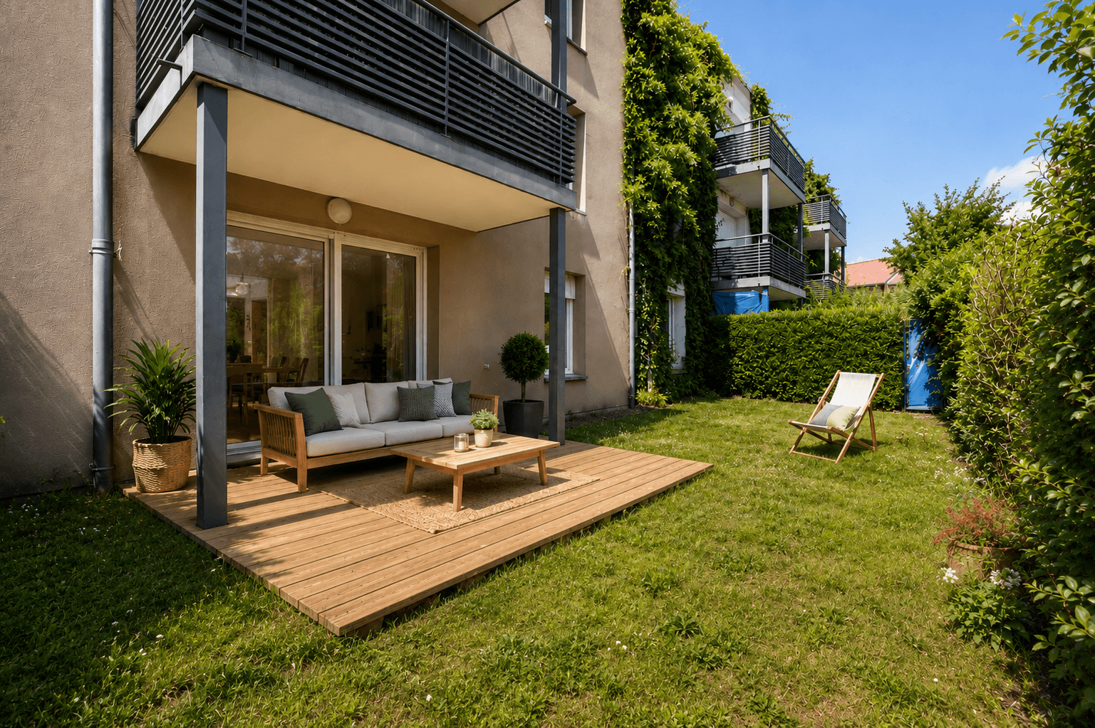 T3 avec jardin privatif de 60m², terrasse, parking privé - Photo 3